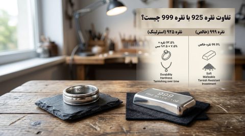 نقره نقره 925 نقره 999 تفاوت نقره 925 و نقره 999
